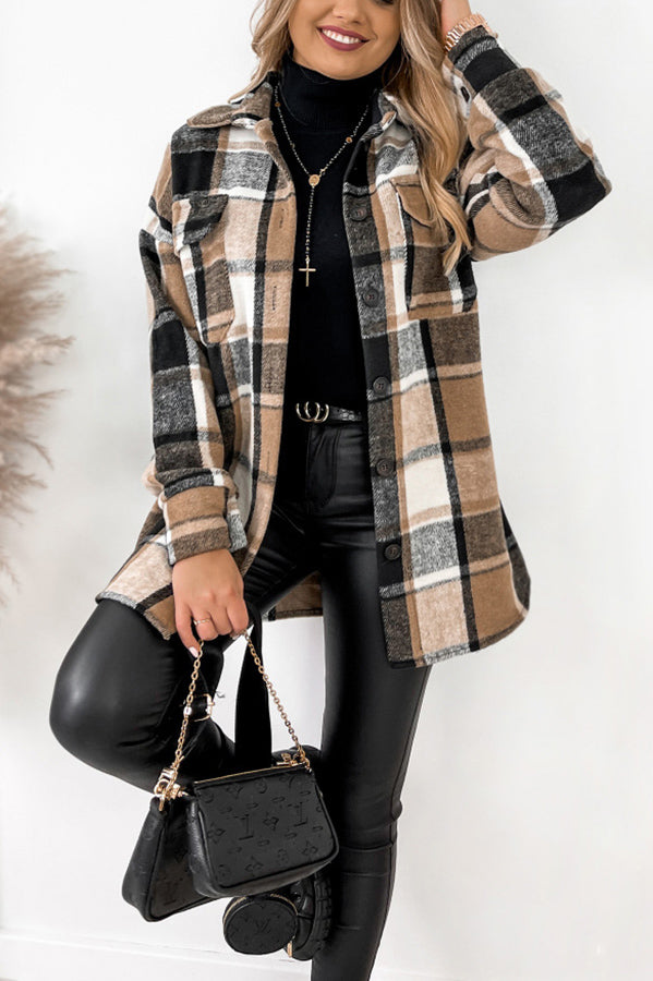 Stilla | Hold Dig Varm Pocketed Plaid Jakke