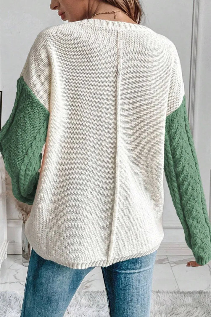 Stilla | Farveblok strikpullover til damer