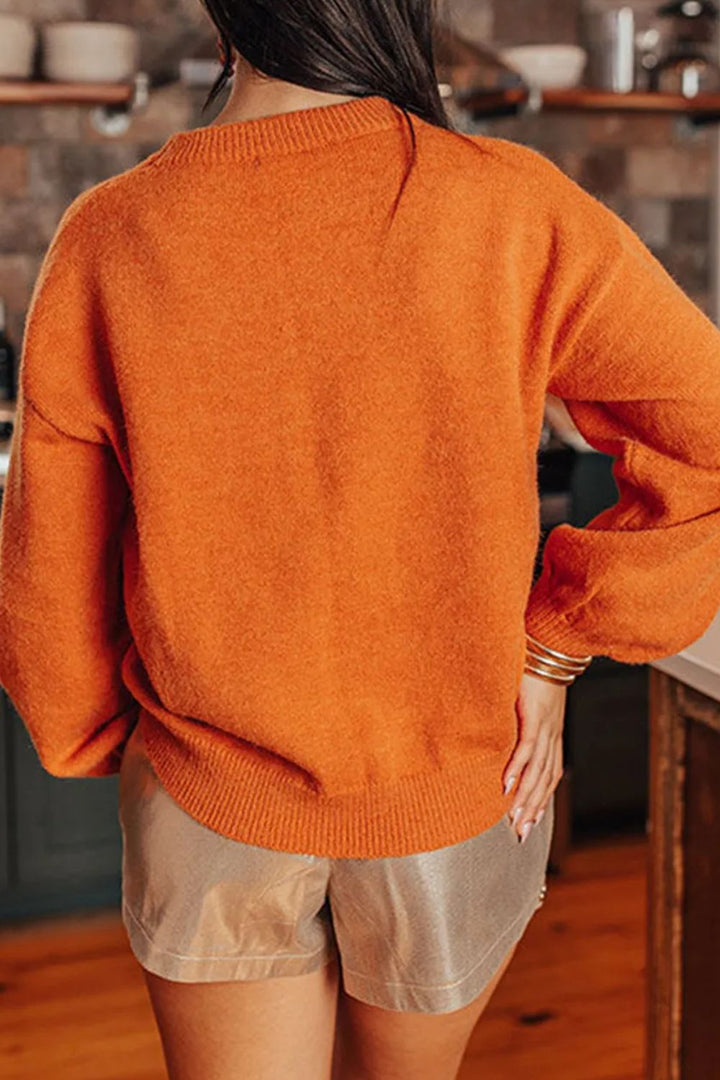 Stilla | Enkel pullover med rund halsudskæring og lange ærmer