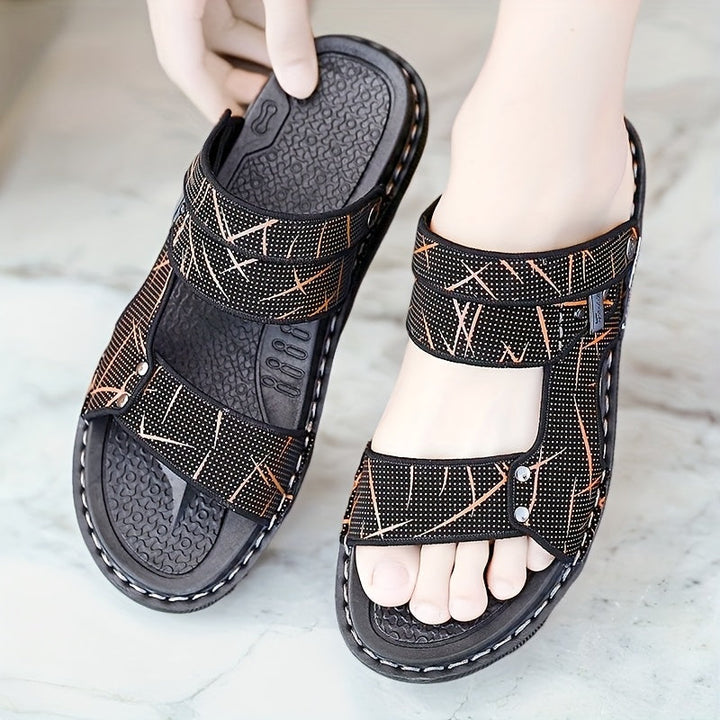 Stilla | Herren Lette Sandaler Åndbare Slip on Strandklip Med Gummisål
