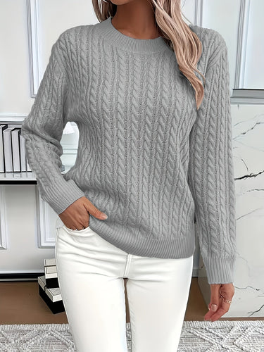 Stilla | Elegant kabelstrikpullover med strukturmønster