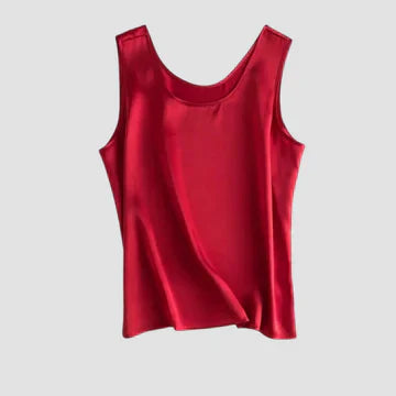 Stilla | Ærmeløs Silkesatin Top