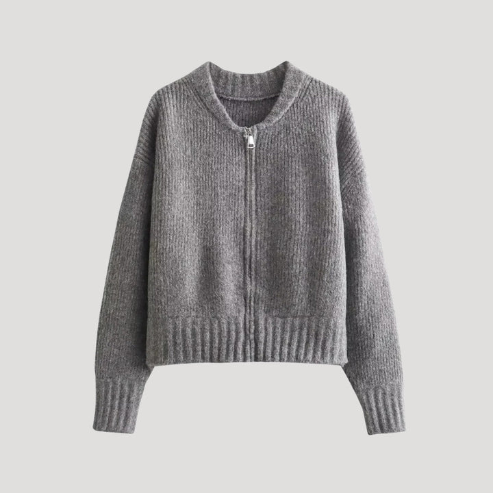 Stilla | Kvinder Ribbet Zip up Strikketrøje