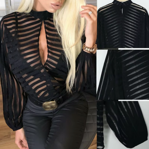 Stilla | Elegant Strikbluse Med Lange Ærmer