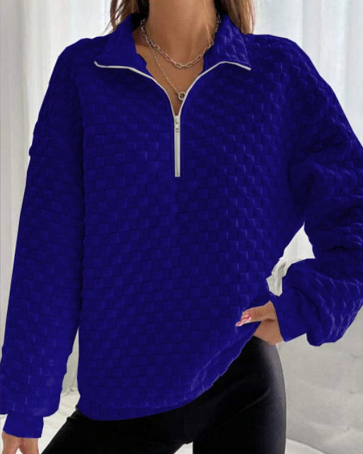 Stilla | Zip-up Pullover Chic Modern Stil Ideel til vinteren
