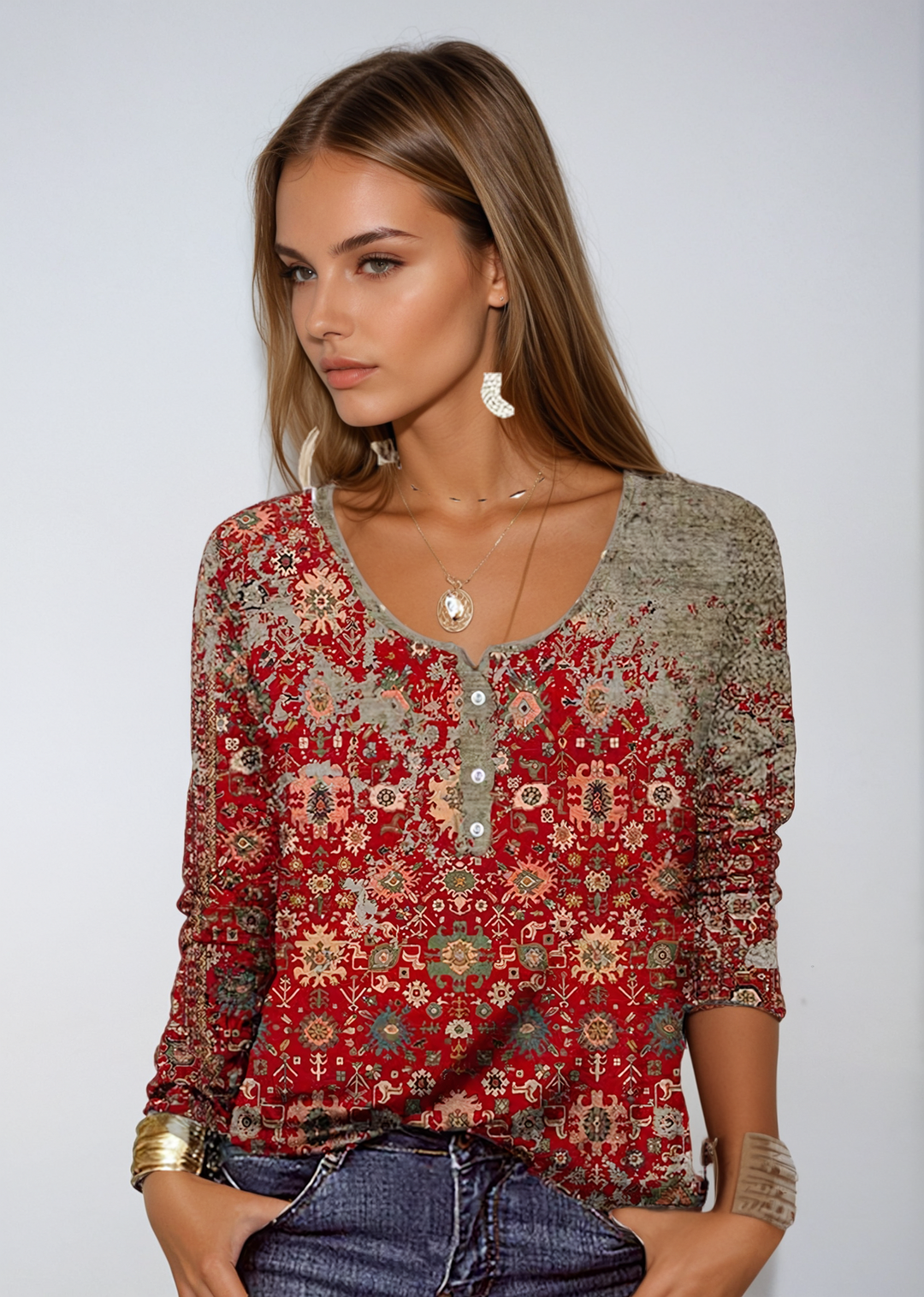 Stilla | Elegant Pullover Med Aztekermønster