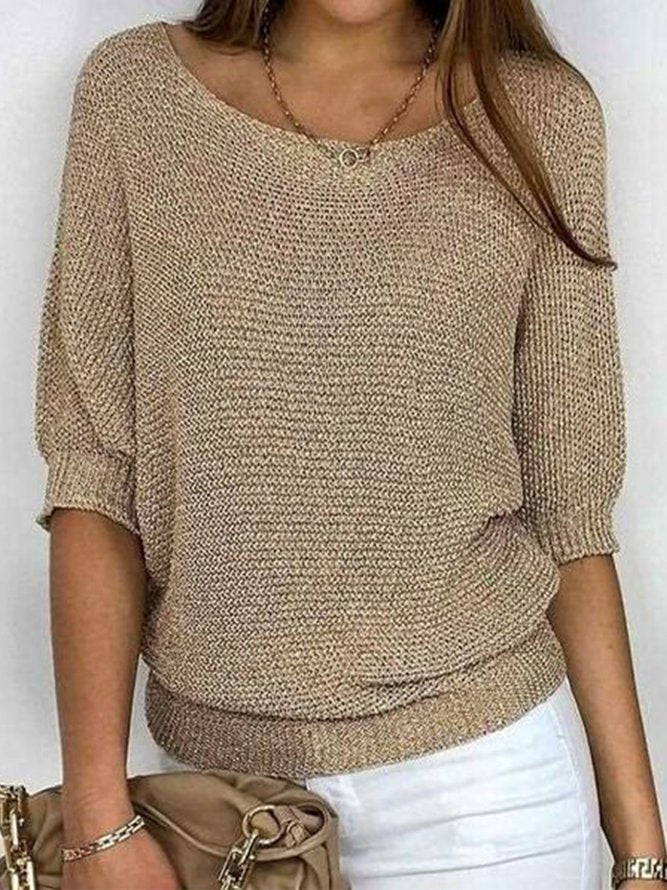 Stilla | Elegant damebluse med vid rund hals