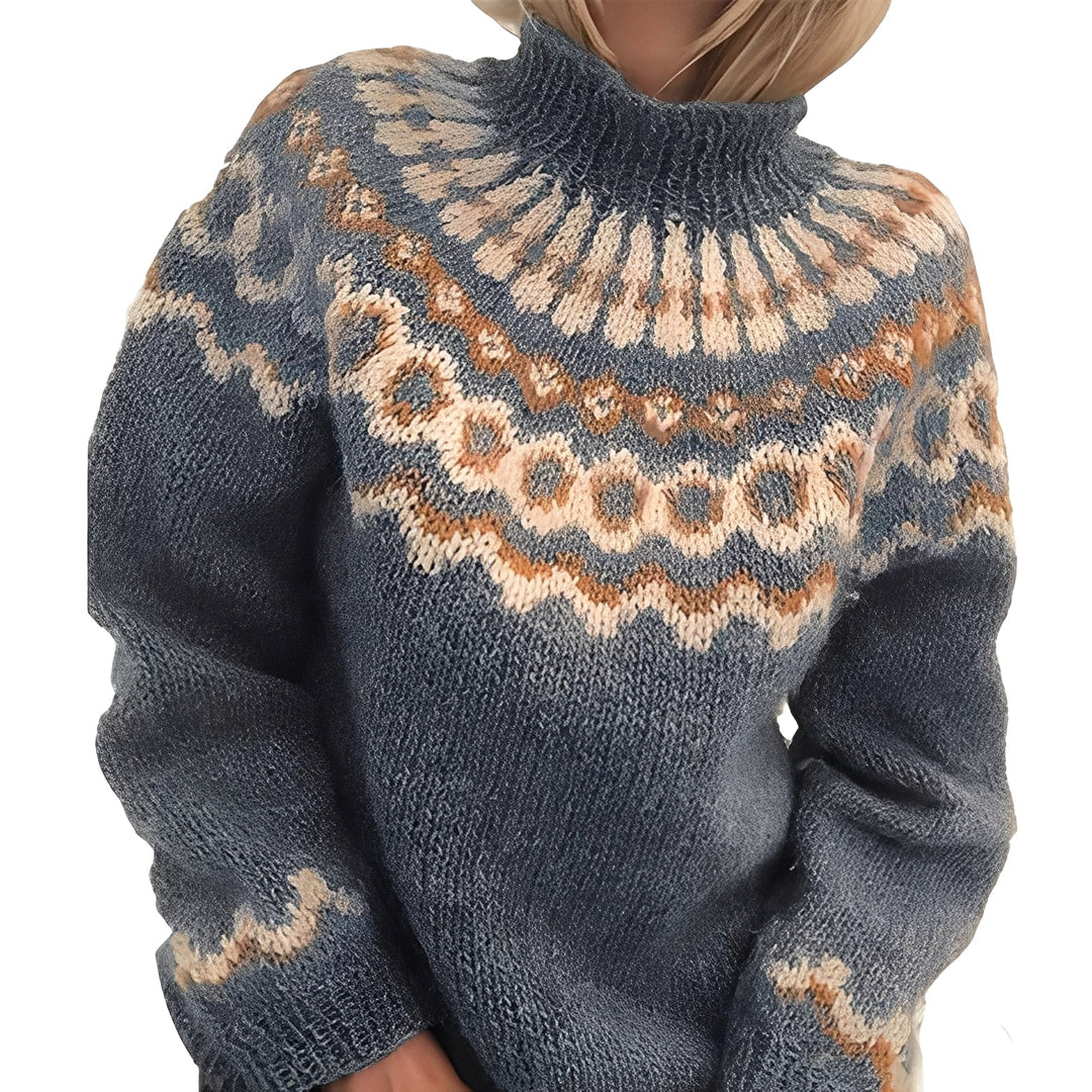 Stilla | Damensweater med Rullekrave Lavet Af Strik