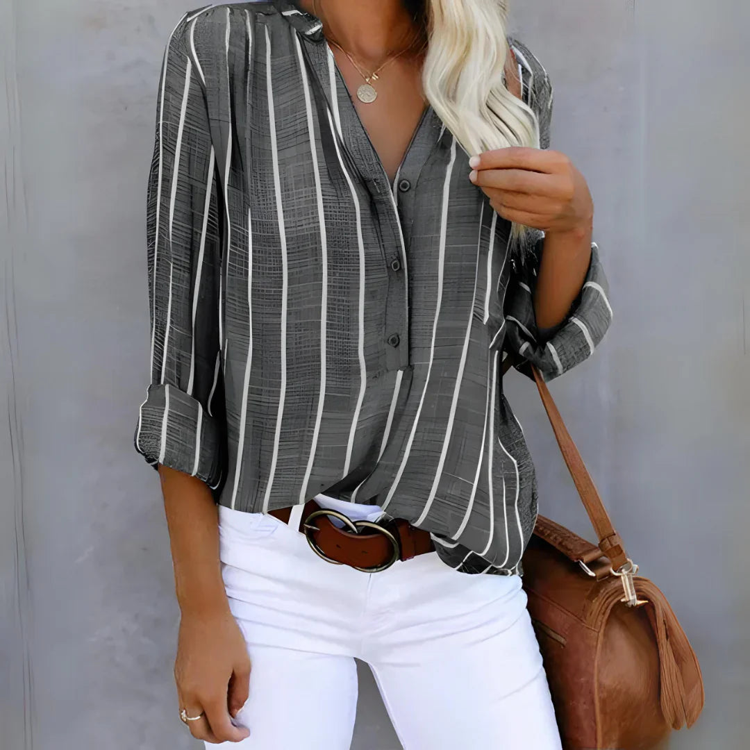 Stilla | Trendy Stribet Damebluse