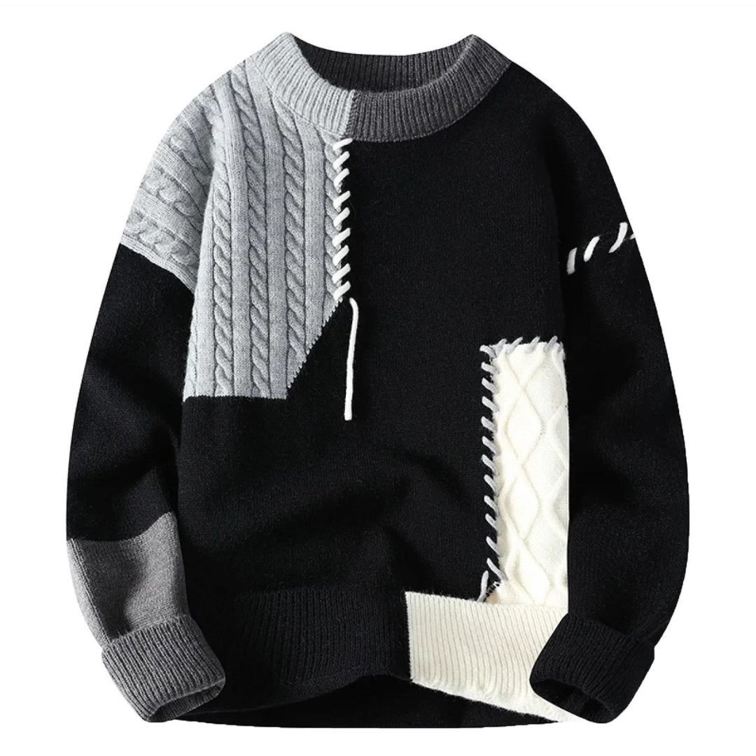 Stilla | Patchwork-trøje i trendy stil