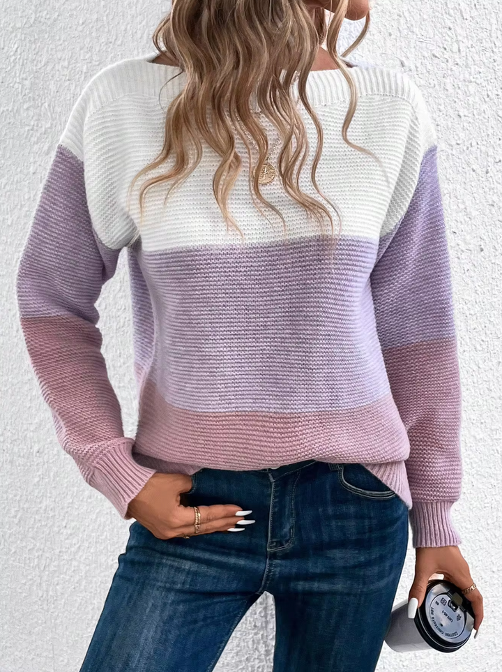 Stilla | Elegant Trefarvet Pullover