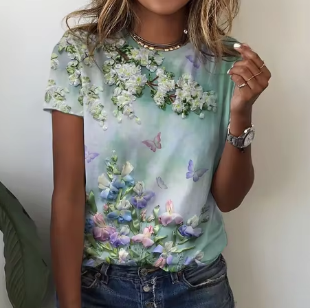 Stilla | Koreansk Dame 3D Rose Blomstermønster Design