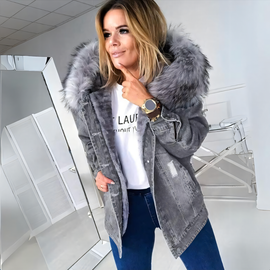 Stilla | Jeansjakke Med Varm Foder