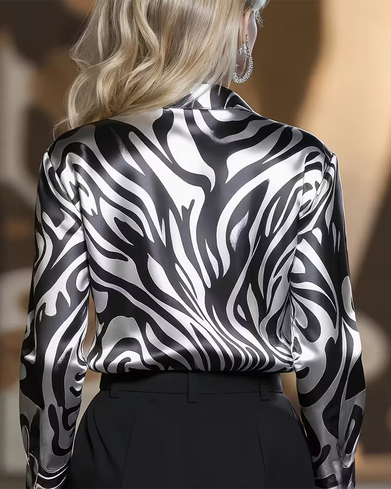 Stilla | Elegant Trykt Skjorte