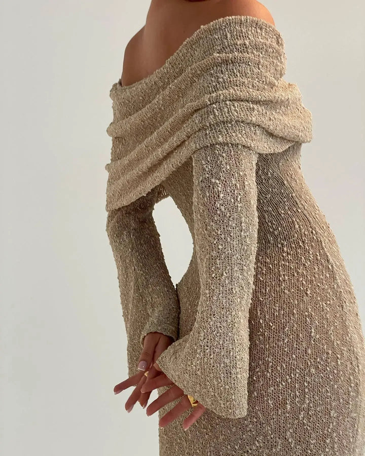 Stilla | Off Shoulder Strik Max Kjole