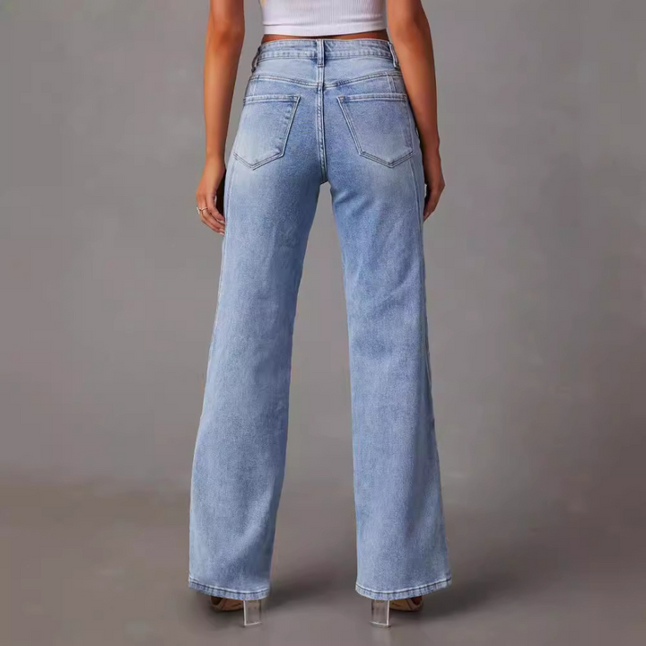 Stilla | Elegant Bred Skåret Jeans