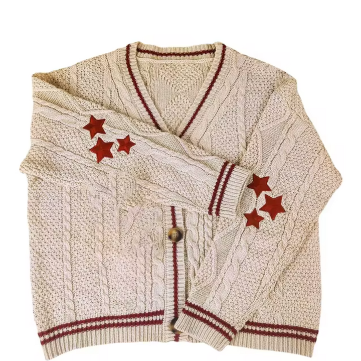Stilla | Broderet Pullover Med Stjernemønster