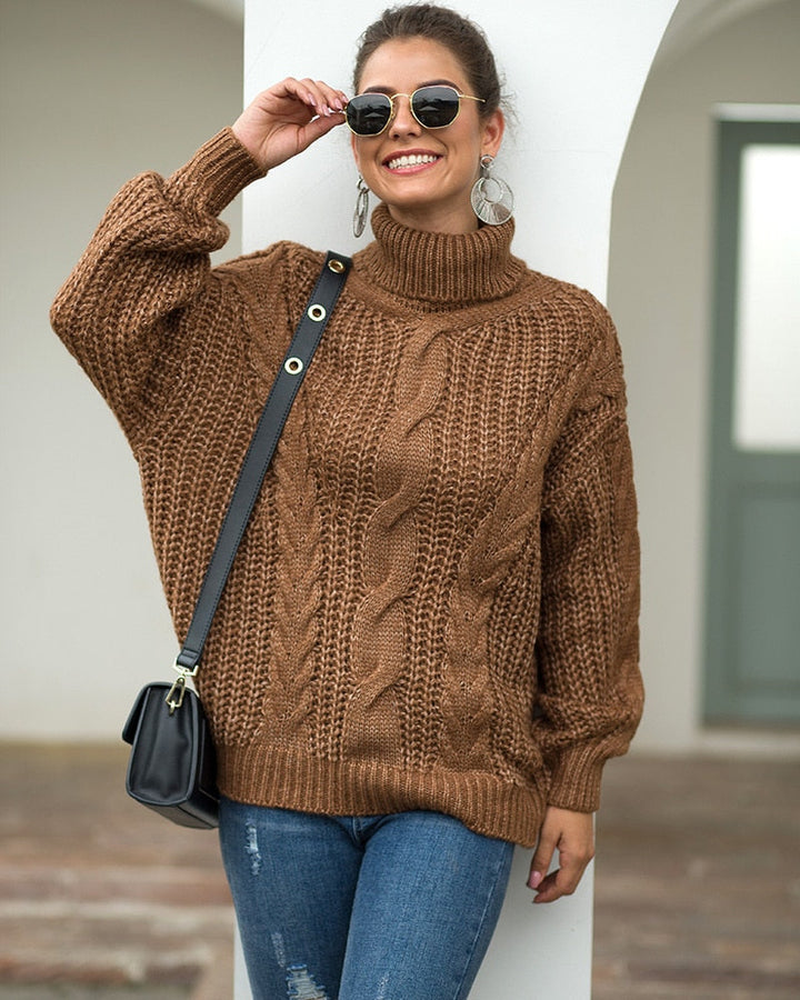 Stilla | Varmer Strikpullover med Rullekrave Dame