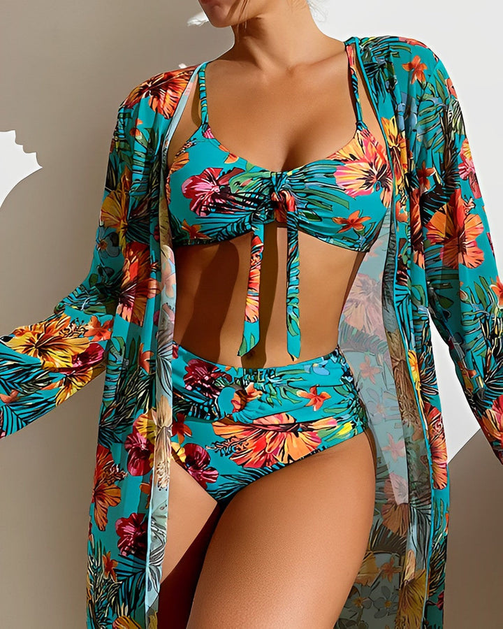 Stilla | Tropica Print Bikin Sæt Med Cover up