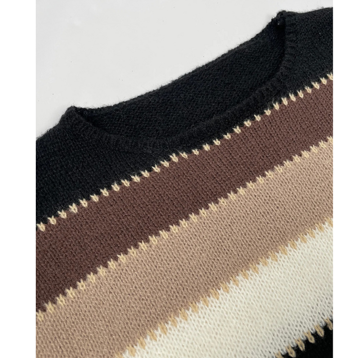 Stilla | Behagelig Pullover Med Brede Striber, Modepullover