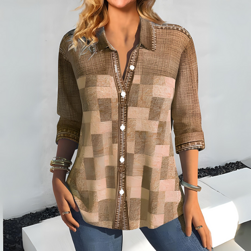 Stilla | Casual Tjekket Bluse