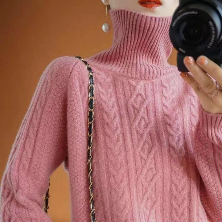 Stilla | Varm Strikket Pullover Til Kvinder Med Rullekrave