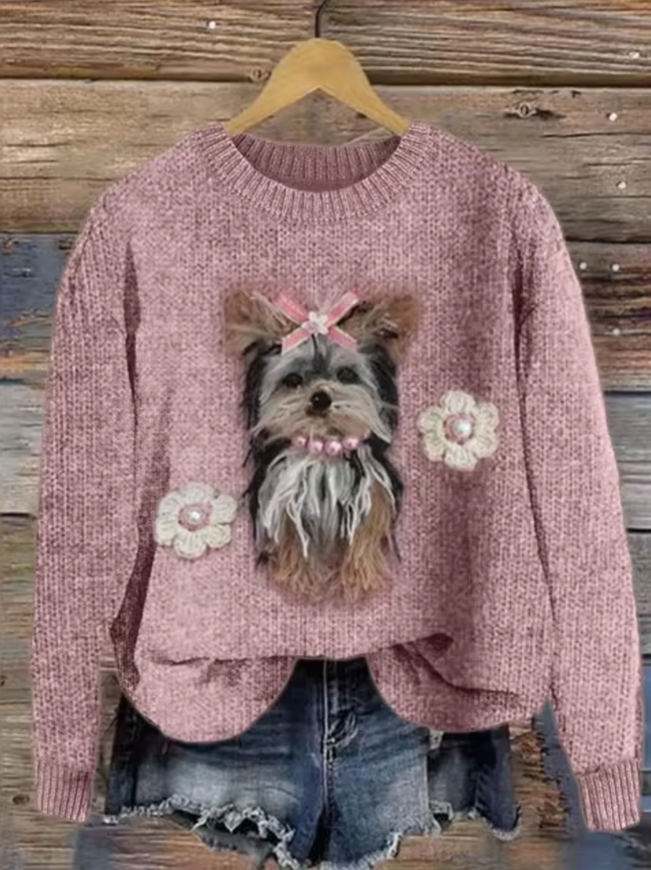 Stilla | Strikpullover Med Print
