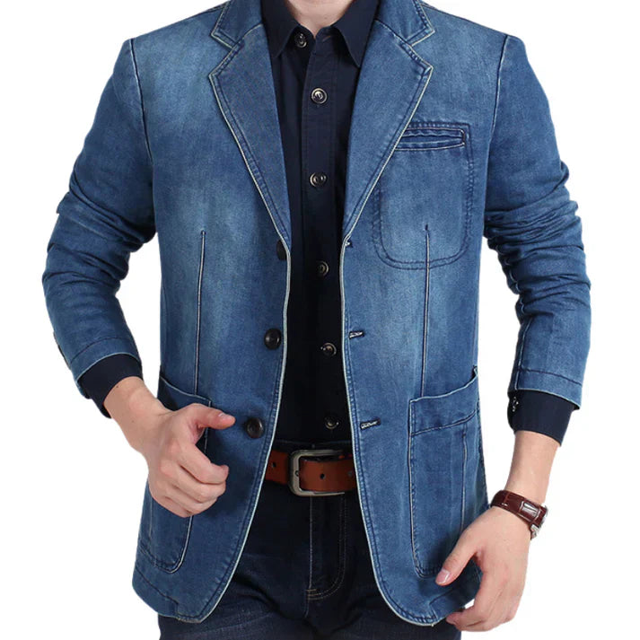 Stilla | Stilfuld Denim-Blazer til Herrer