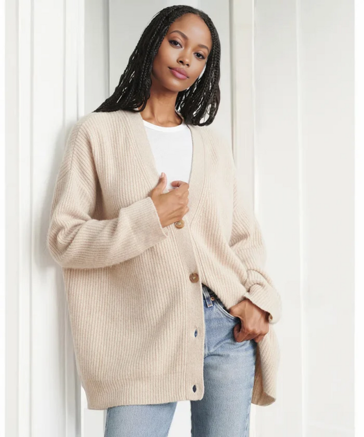 Stilla | Ribbstrik Cardigan Dame