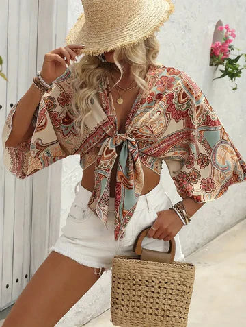Stilla | Bluse med paisleymønster stil
