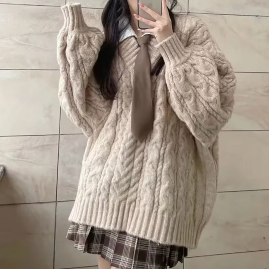 Stilla | Over størrelse Pullover Af Strik