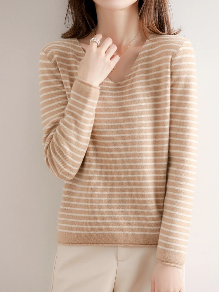Stilla | Dame Pullover Stribet Casual