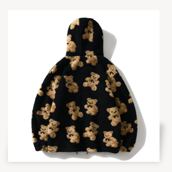 Stilla | Teddy Bear mønster hoodie til kvinder