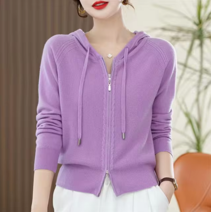 Stilla | Strikket cashmere-hættetrøje