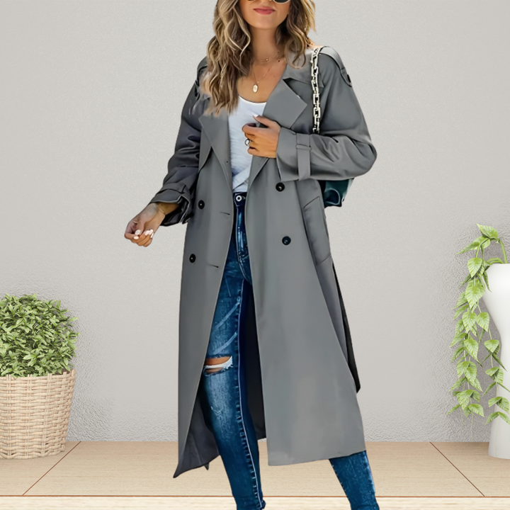 Stilla | Stilfuld Lang Trenchcoat - Komfortabel & Varm