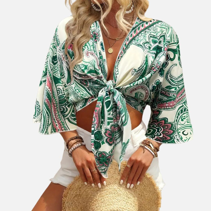 Stilla | Boho Bluse Med Slips Til Kvinder