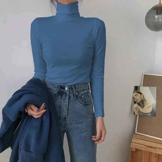 Stilla | Langærmet Rullekrave Top