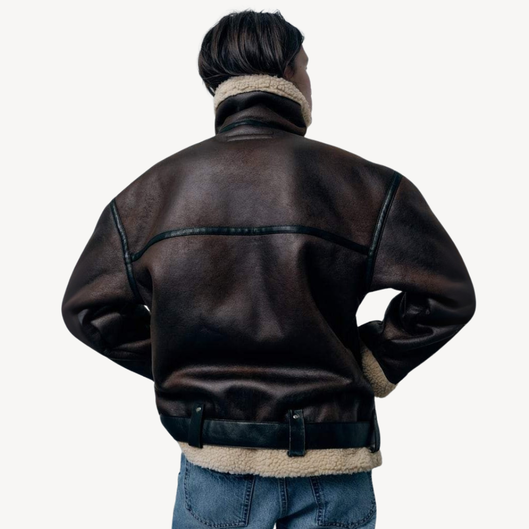 Stilla | Shearling Bikerjakke til kvinder