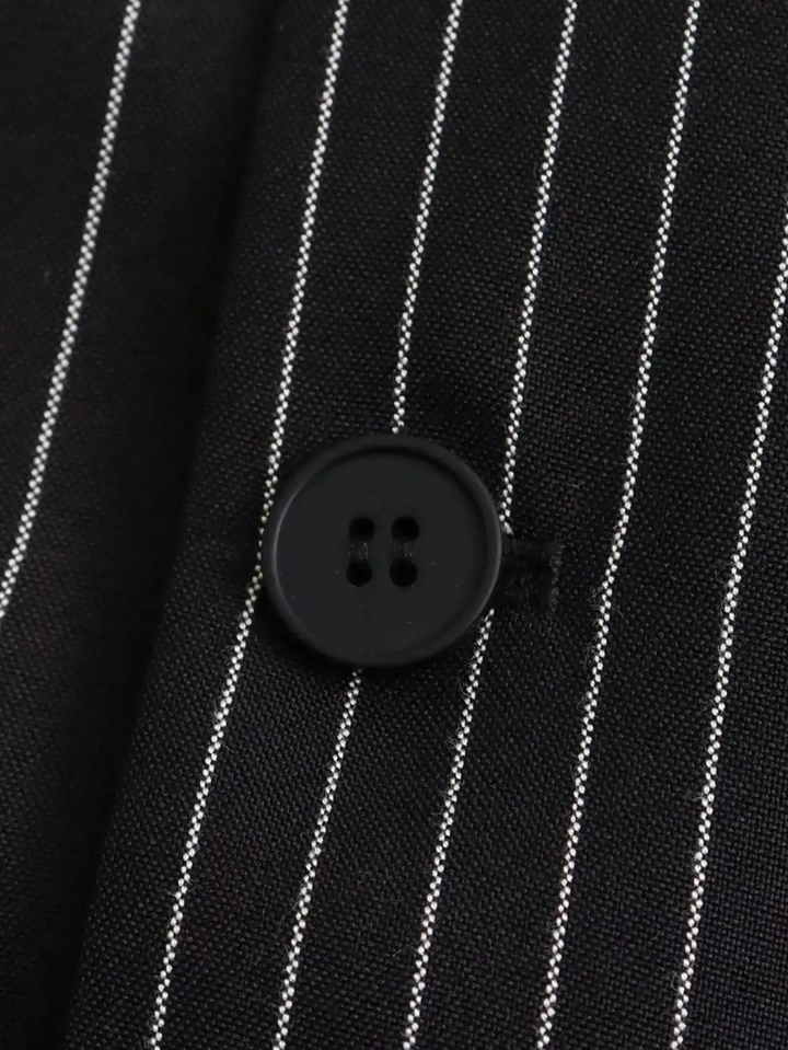 Stilla | Dame Blazer Stribet Med Knaplukning På Anklen