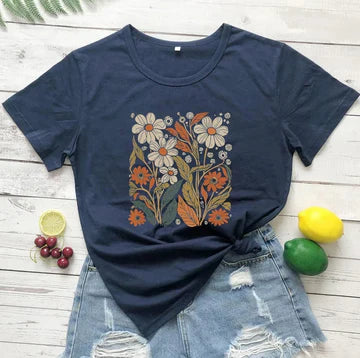 Stilla | Kvinder Vintage Vil blomster Skjorte