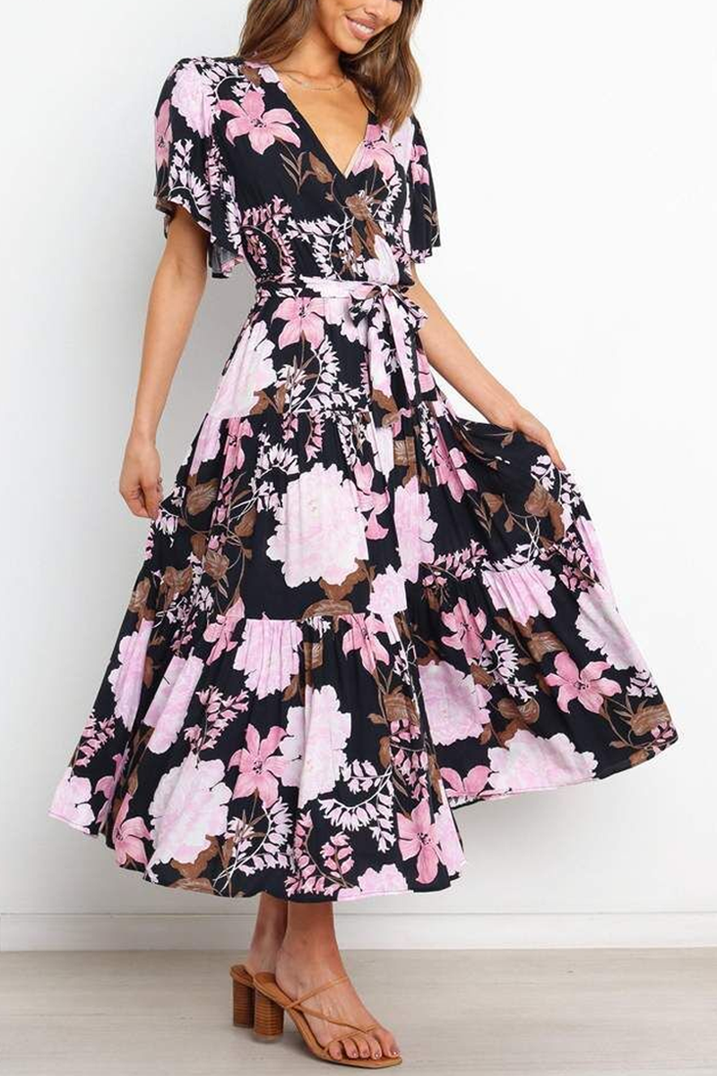 Stilla | Sunshine Grace Floral Midi Kjole