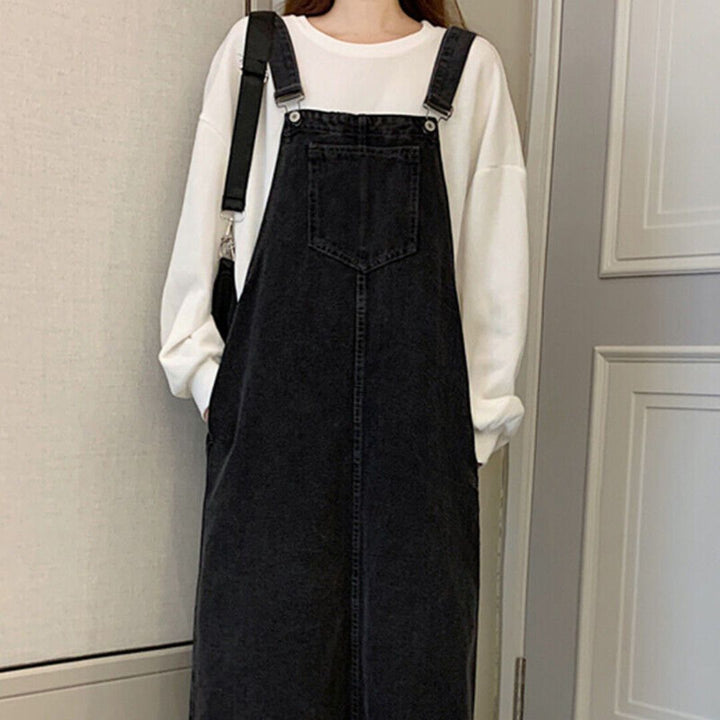 Stilla | Casual Denim Stropkjole Med Foran Lomme