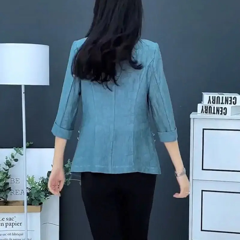 Stilla | Blazer Dame Casual Med Oppbrettede Ærmer