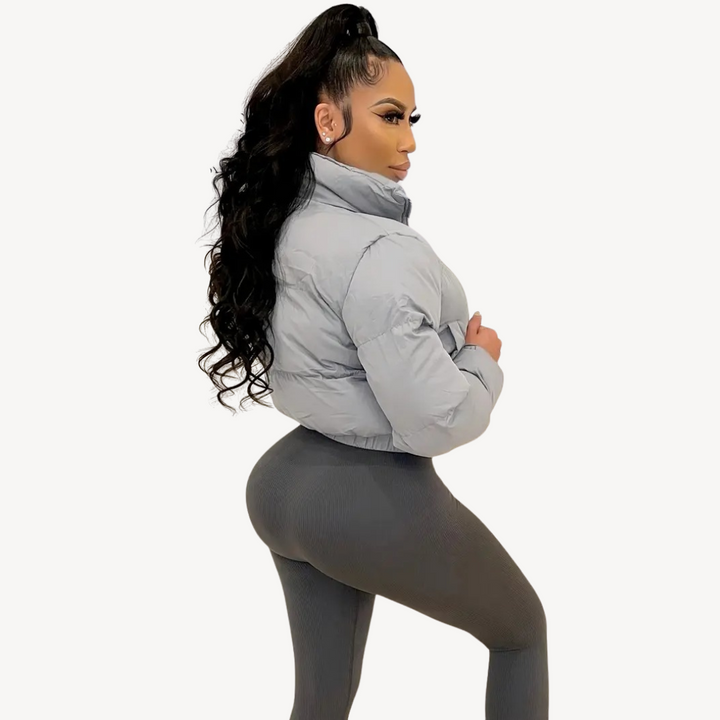 Stilla | Dame Cropped Puffer Zip Jakke