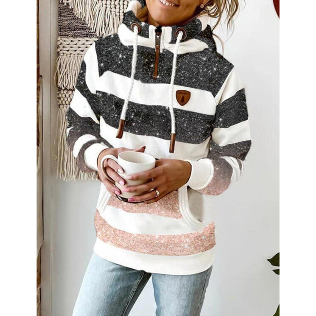 Stilla | Varm Sweatshirt Med Hætte Til Dame Med Lange Ærmer