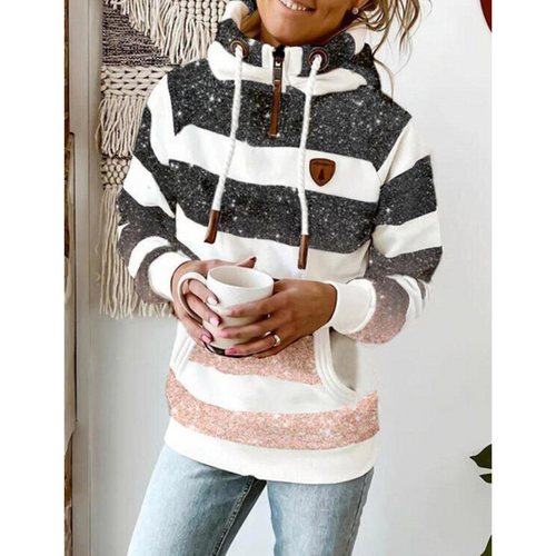 Stilla | Varm Sweatshirt Med Hætte Til Dame Med Lange Ærmer