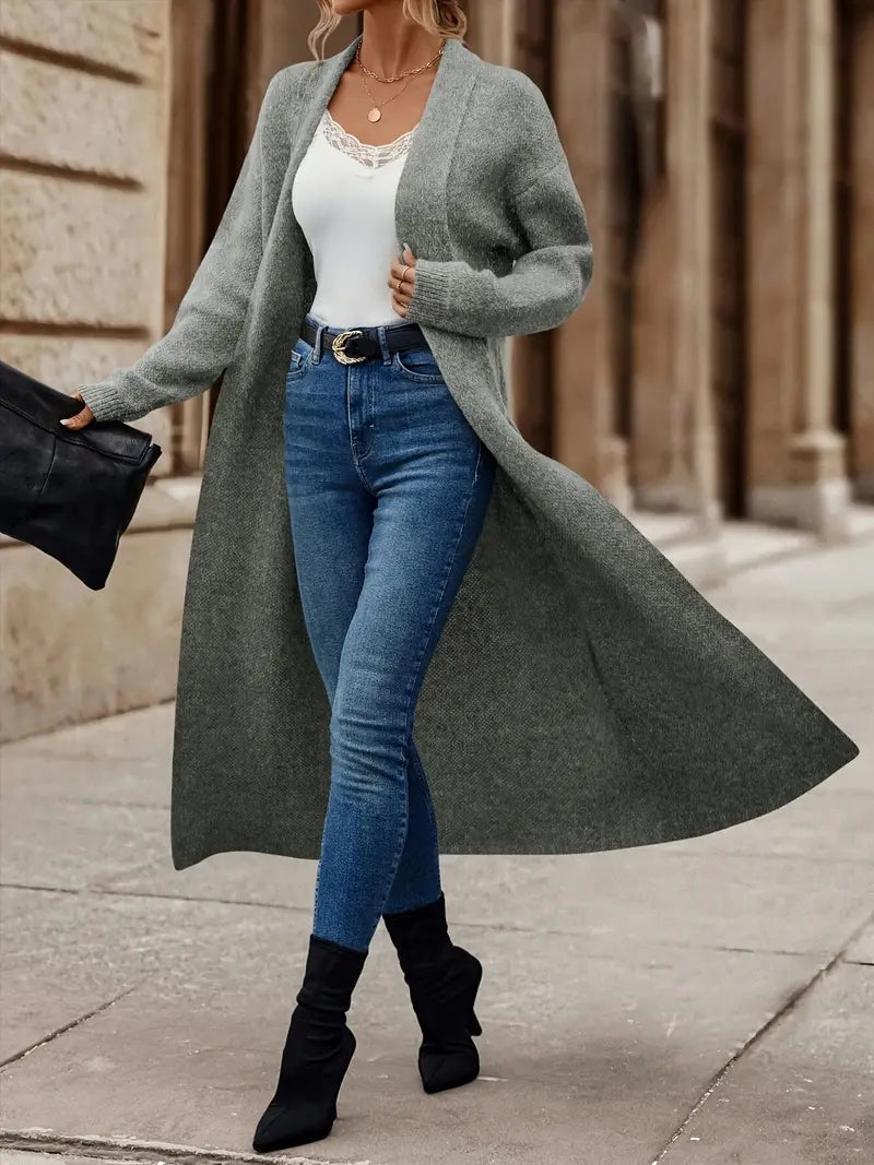 Stilla | Lang Strikcardigan