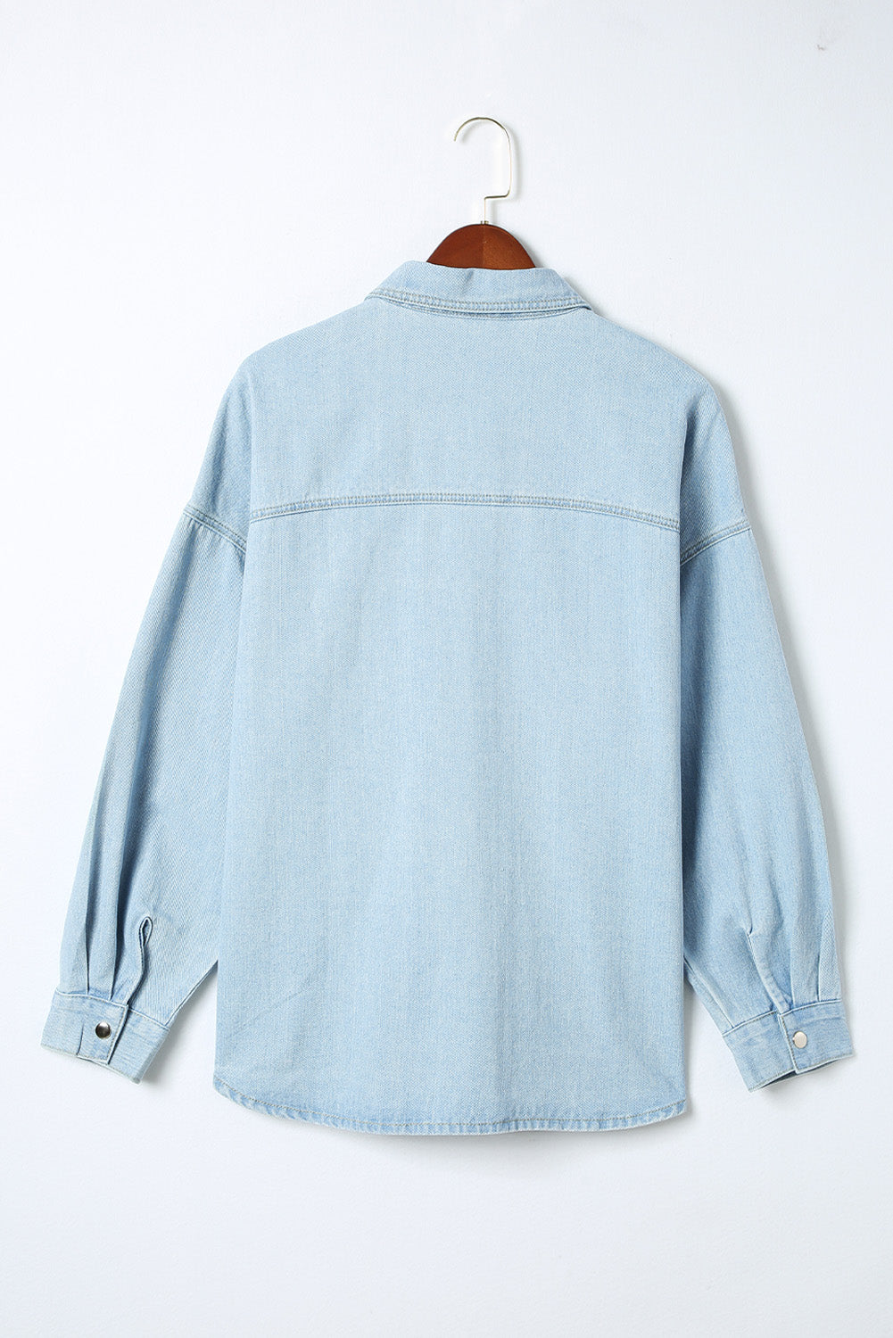 Stilla | Størrelse Snap Down Pocketed Denim Jakke