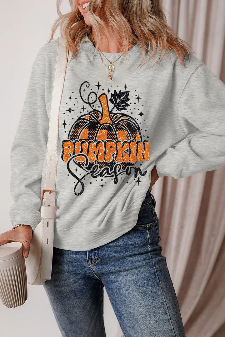 Stilla | Grafik Sweatshirt med Lange Ærmer og Rund Halsudskæring