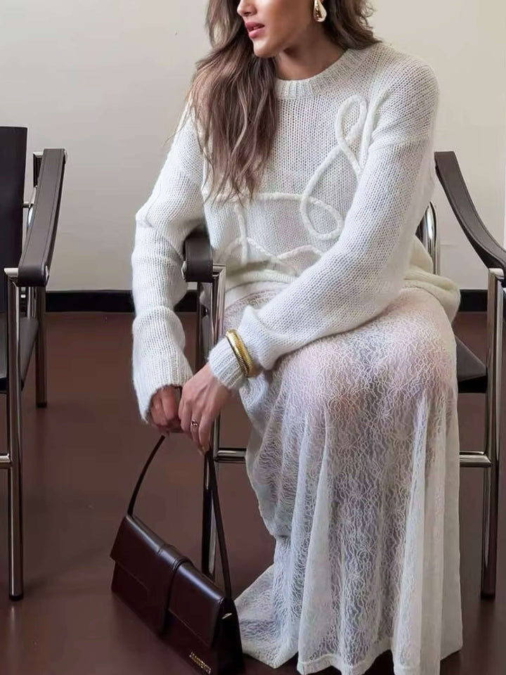 Stilla | Cozy Oversized Sweater med Elegante Broderede Detaljer